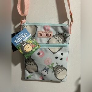 Totoro Crossbody Bag with Pink Strap